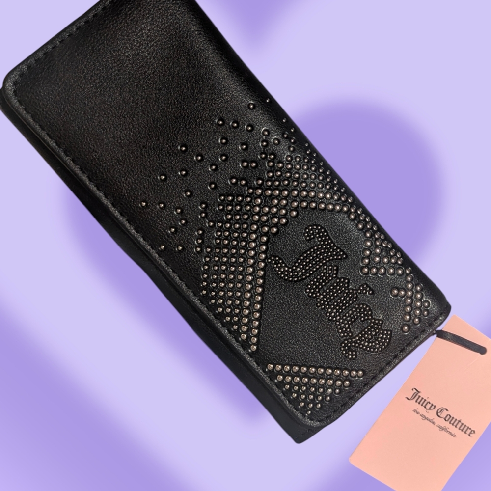 Juicy Couture "Lovely Day" Black Perforated Wallet